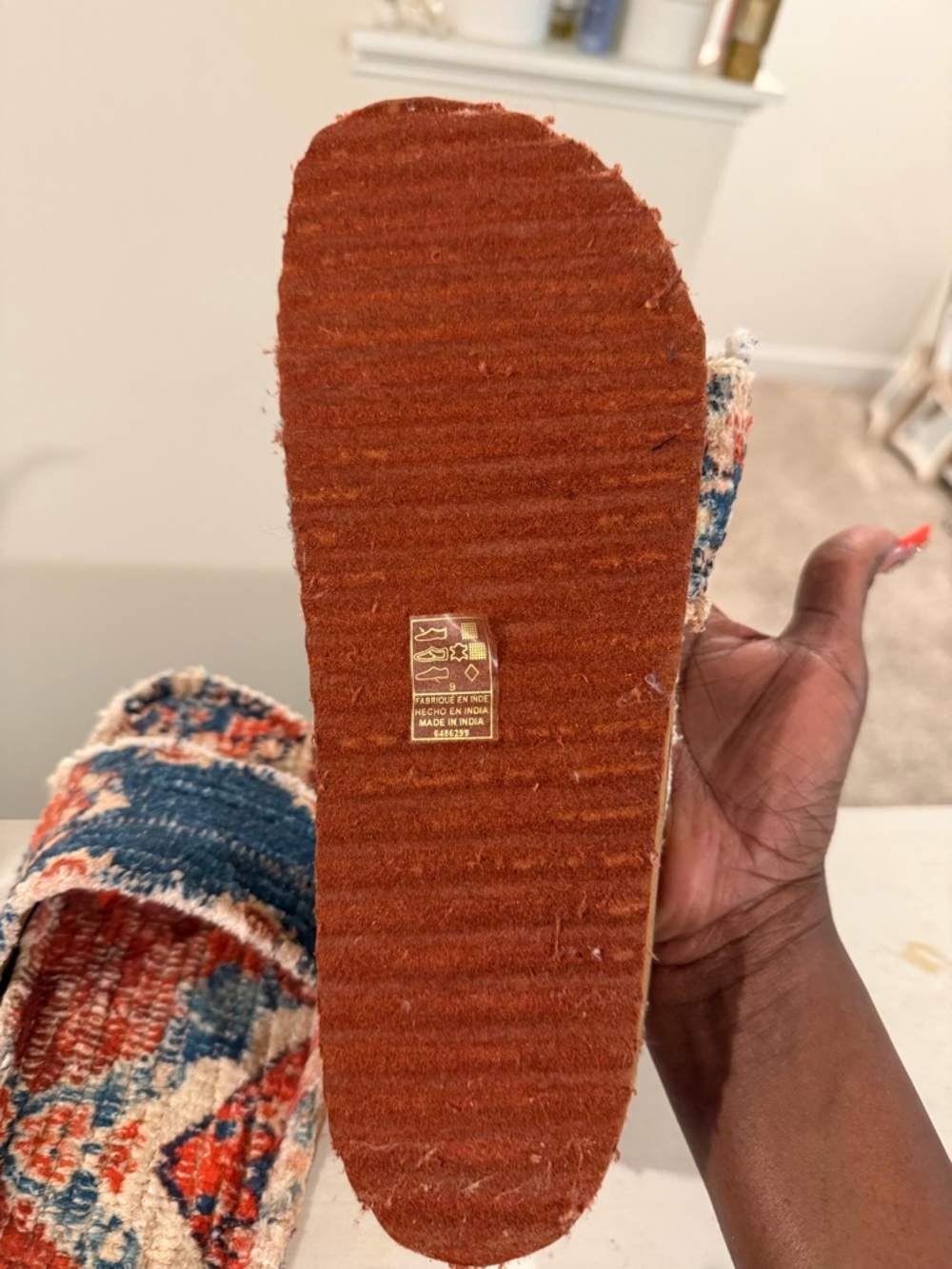 Free People Woven Wonders Footbed Sandals 🔥 Size 9 - Picture 5 of 6